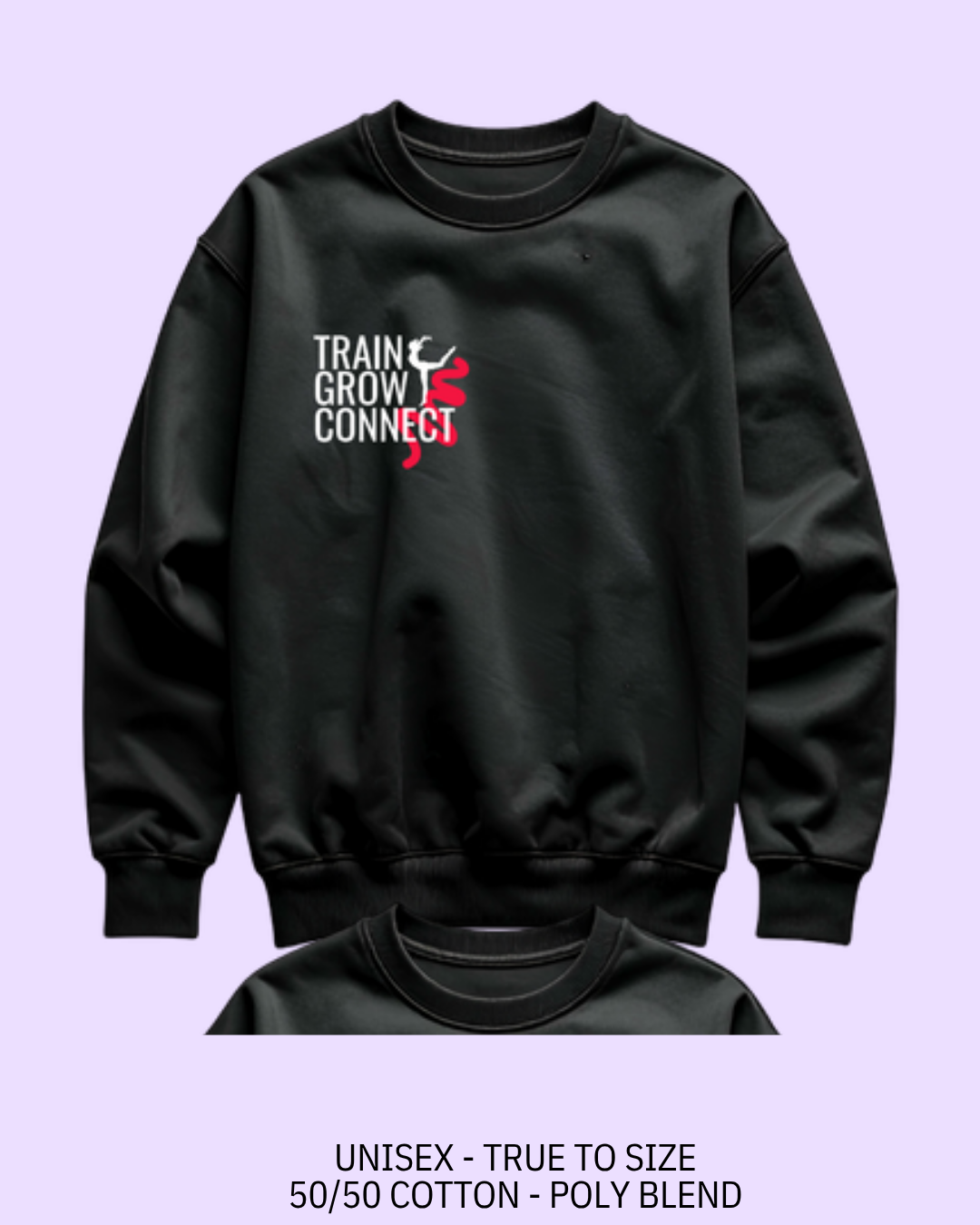 Youth Sweatshirt - Train Grow Connect in Black
